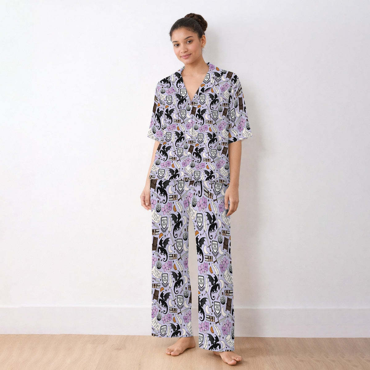 Spooky Gothic Dragon Pajama Set