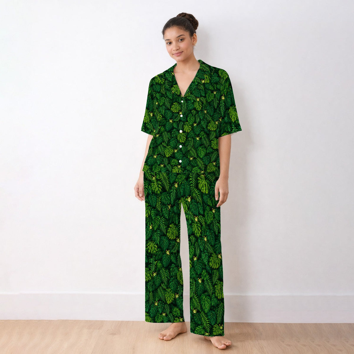 Hidden Frog Jungle Pajama Set