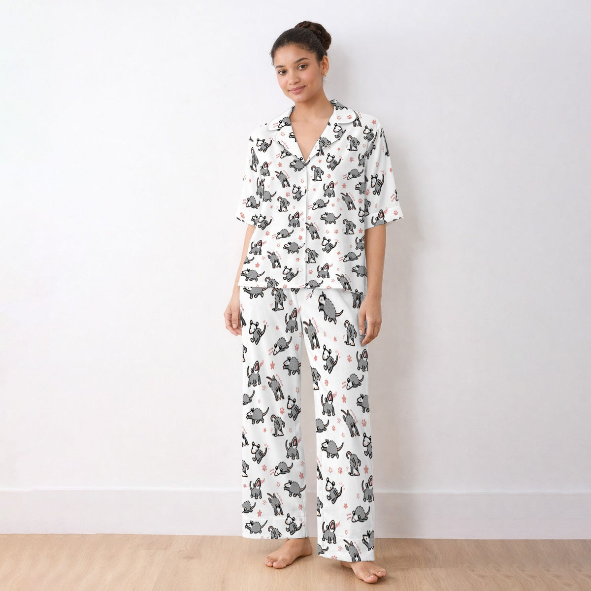 Cartoon Opossum Pajama Set