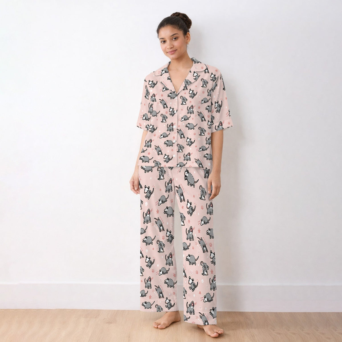 Cartoon Opossum Pajama Set