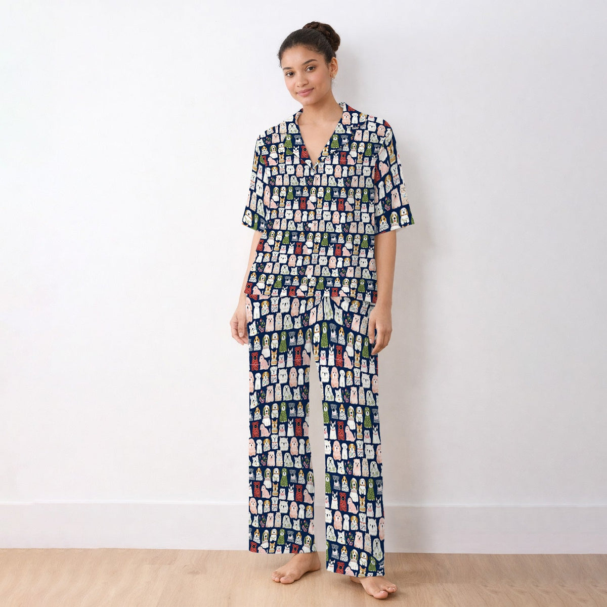 Dog Breeds Nurse Pajama Set