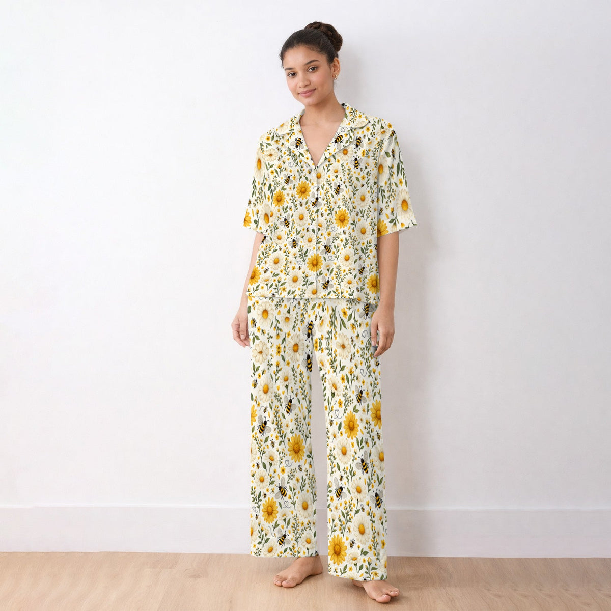 Honey Bee Daisy Pajama Set
