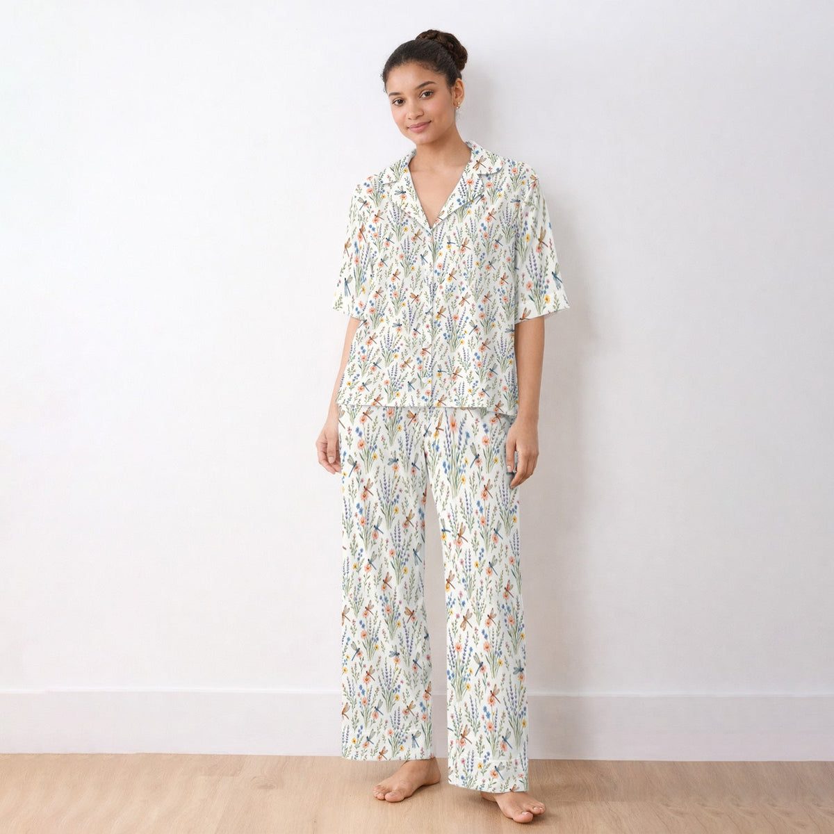 Dragonfly Wildflower Meadow Nurse Pajama Set