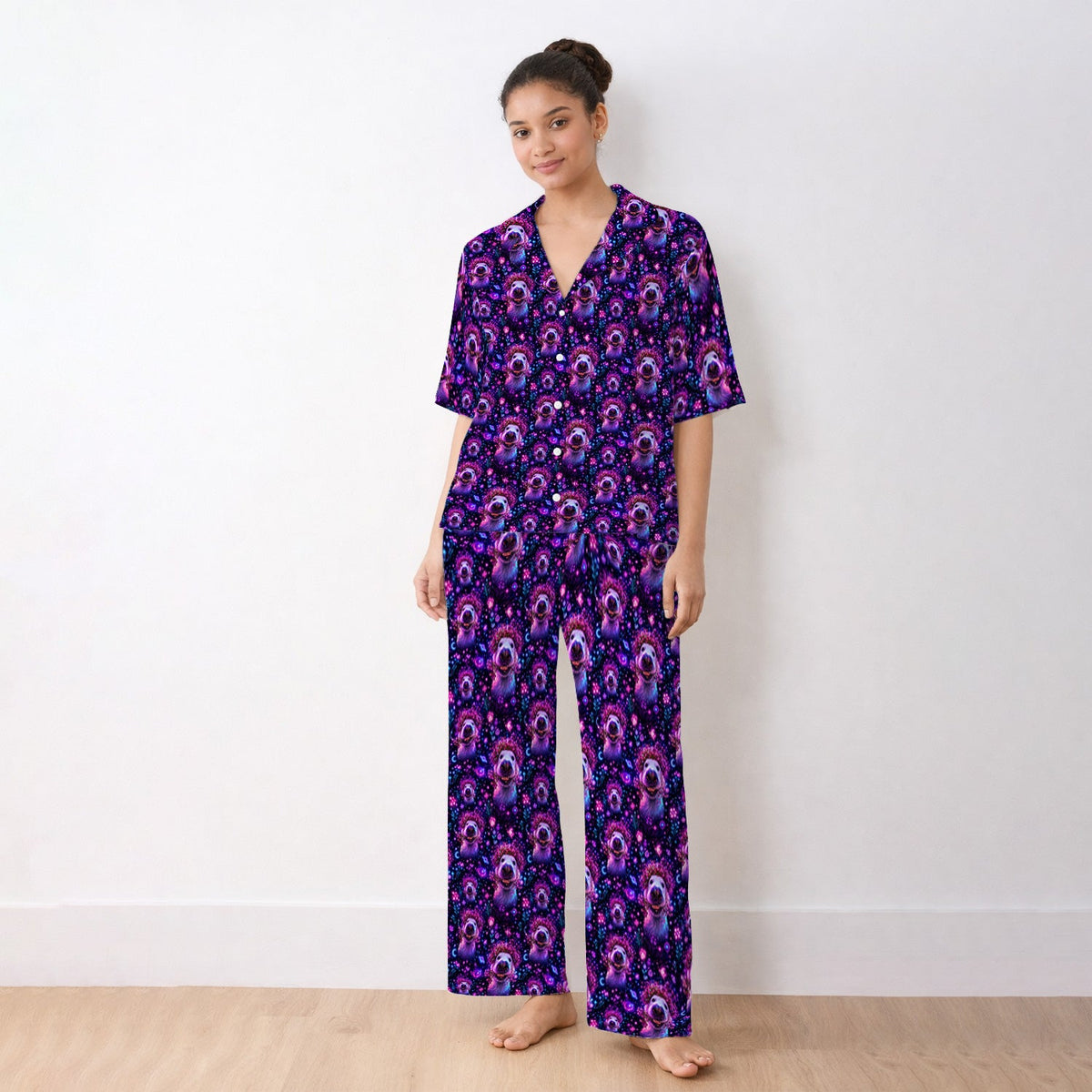 Galaxy Golden Retriever Pajama Set