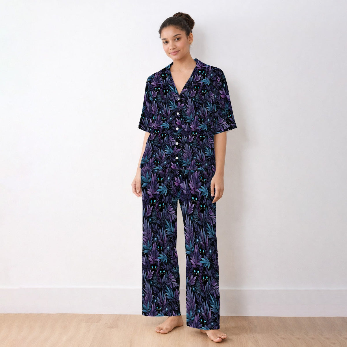 Mystic Black Cat Veterinary Pajama Set