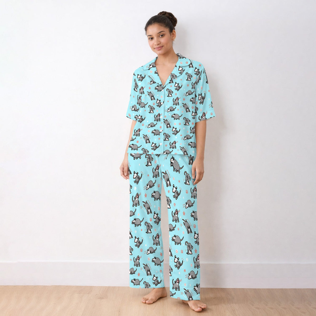 Cartoon Opossum Pajama Set
