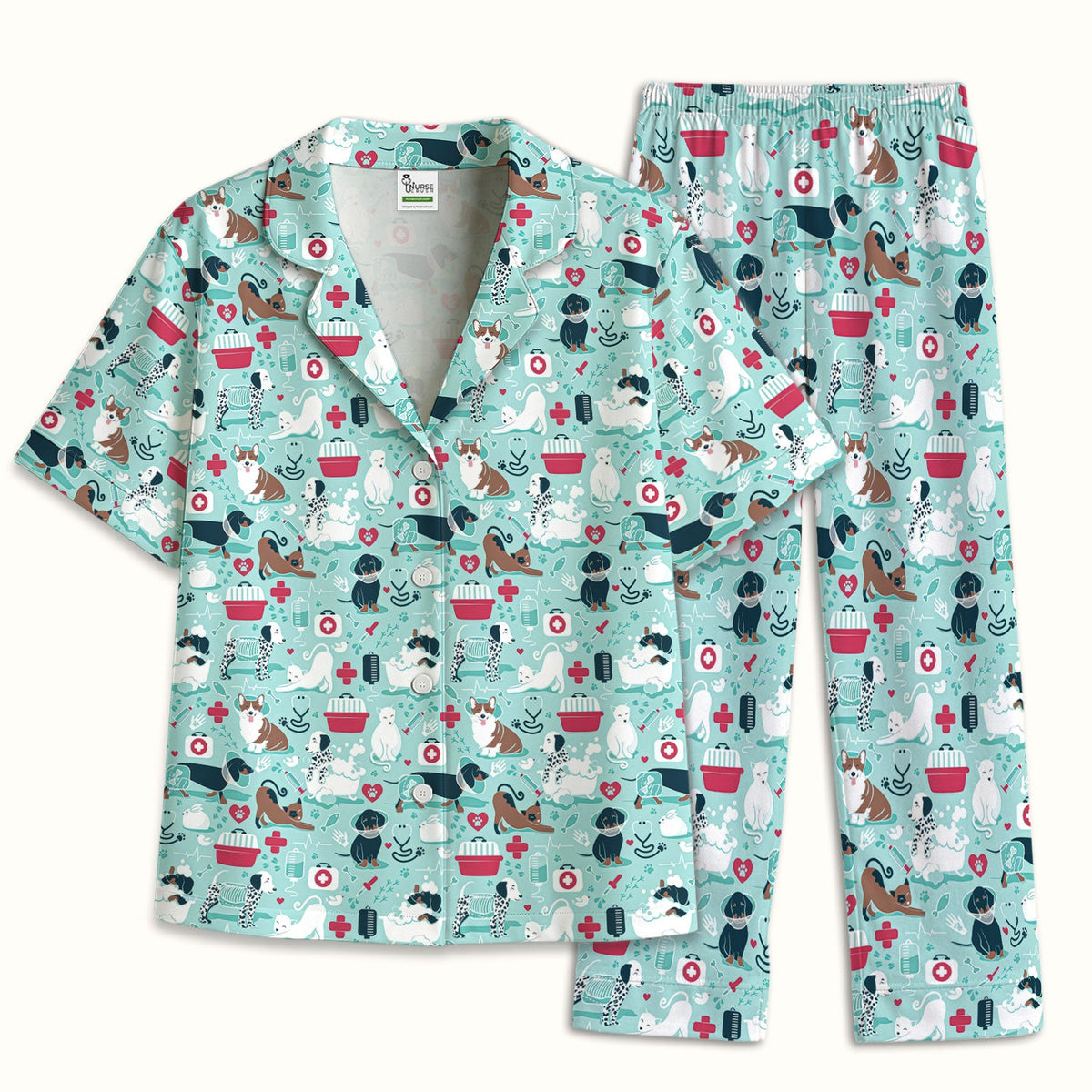 Dogs Veterinary Tools Nurse Pajama Set