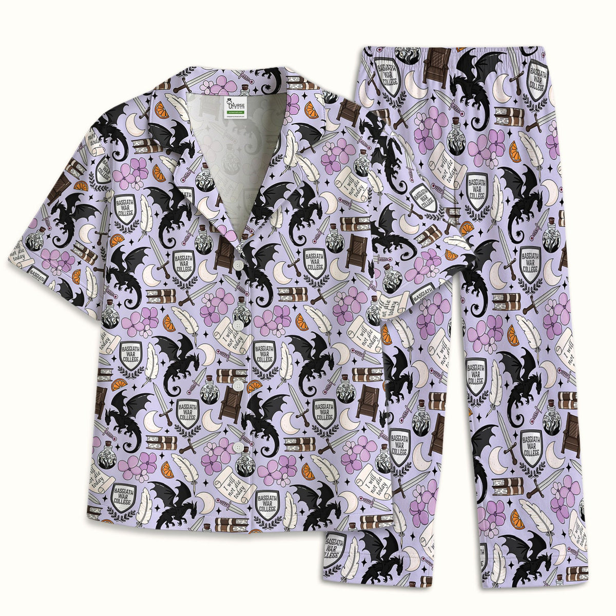 Spooky Gothic Dragon Pajama Set