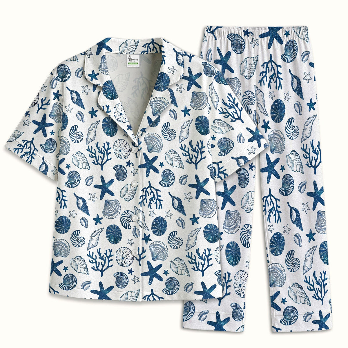 Ocean Shell Starfish Pajama Set
