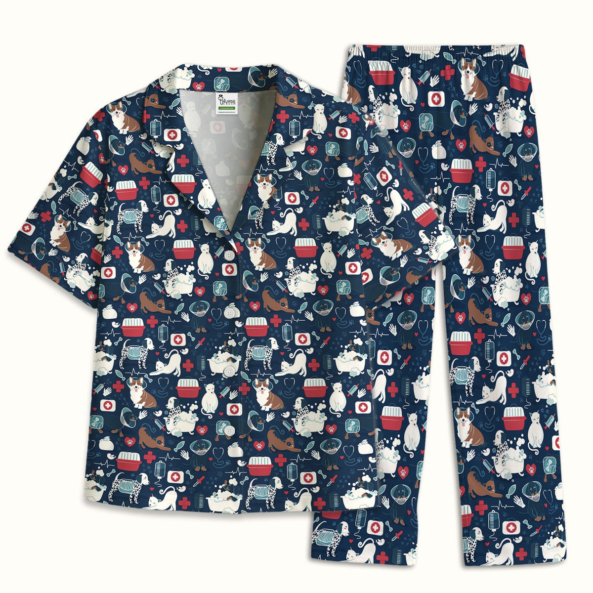 Dogs Veterinary Tools Nurse Pajama Set