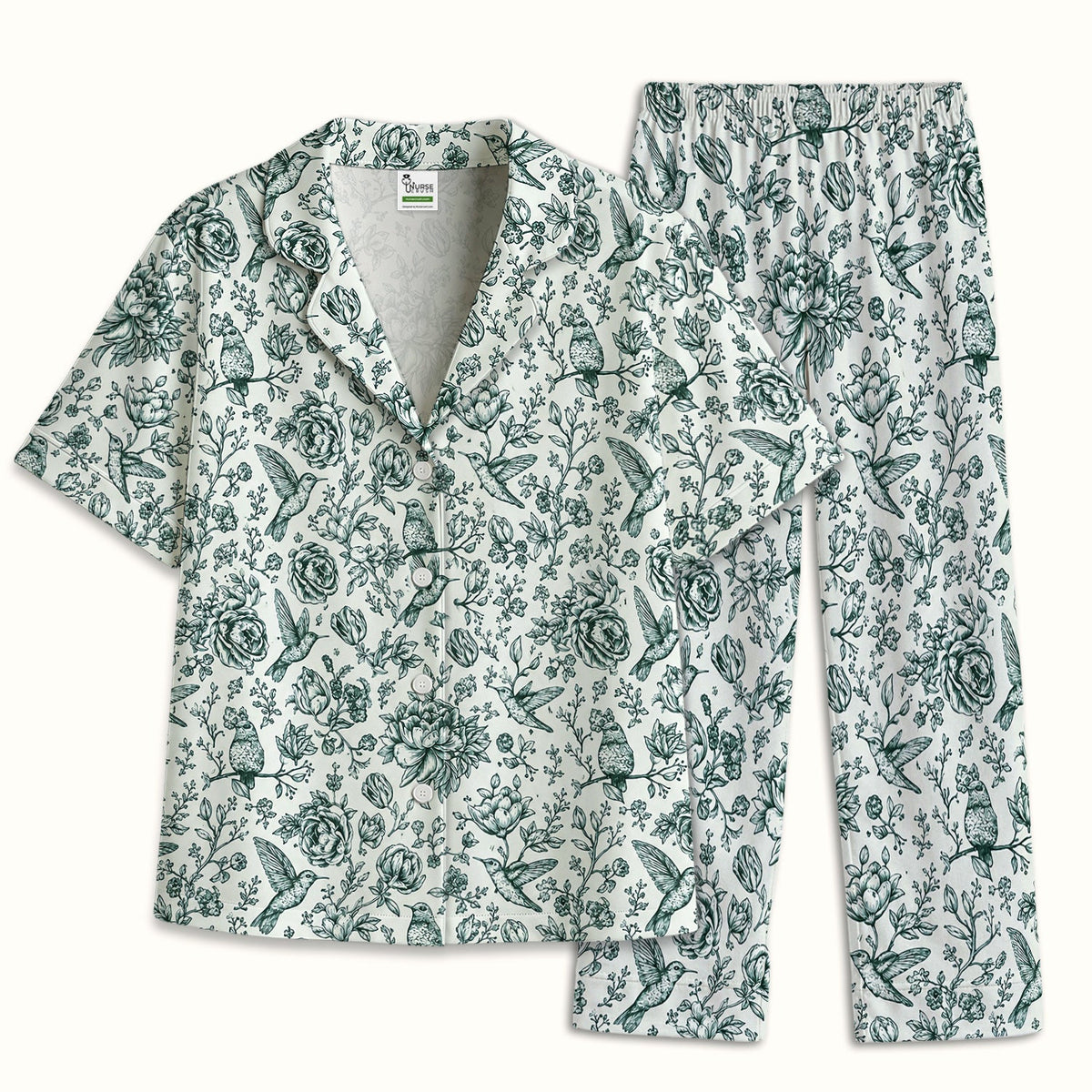 Vintage Hummingbird Pajama Set