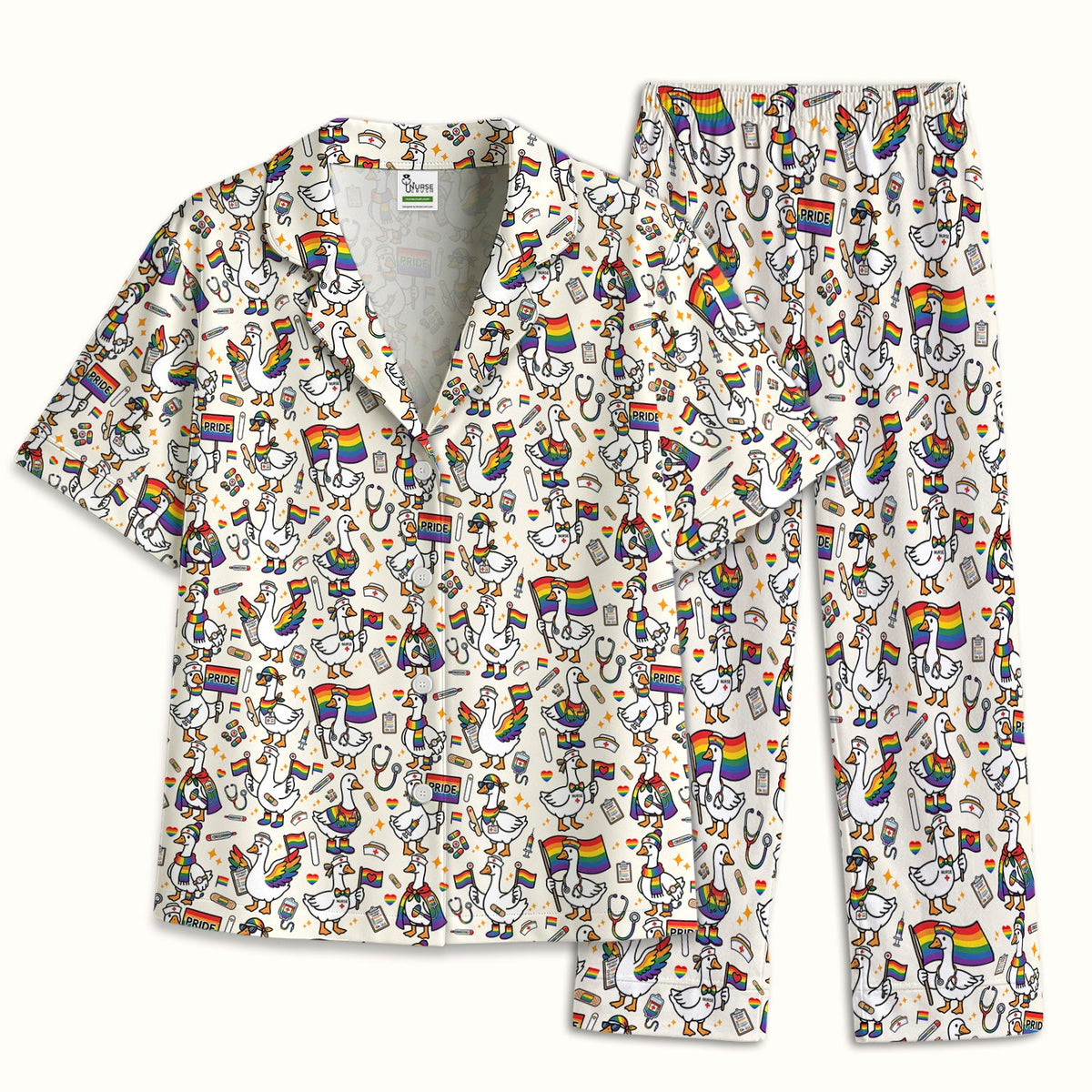 LGBT Pride Nurse Duck Pajama Set
