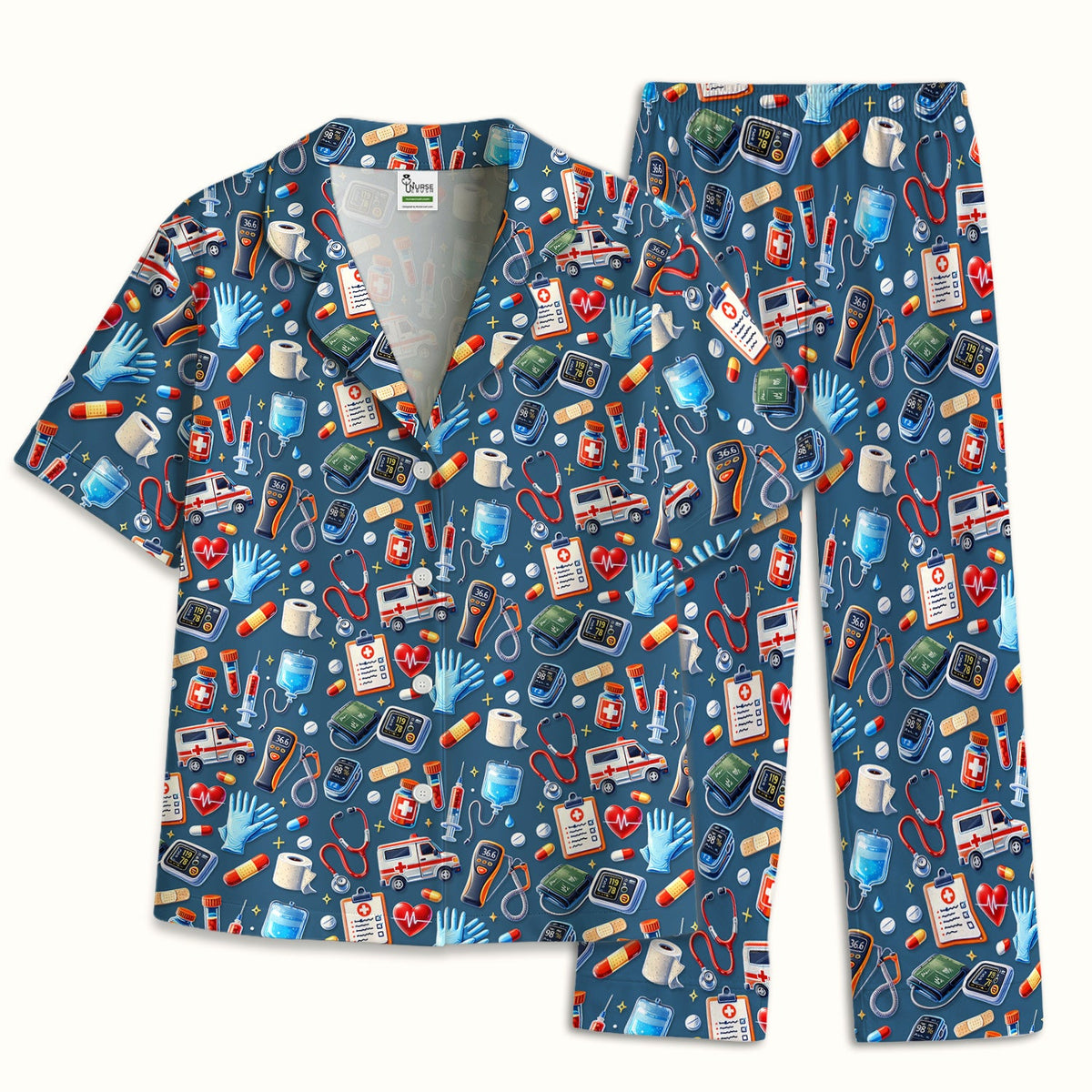 Ambulance Stethoscope Tools Pajama Set