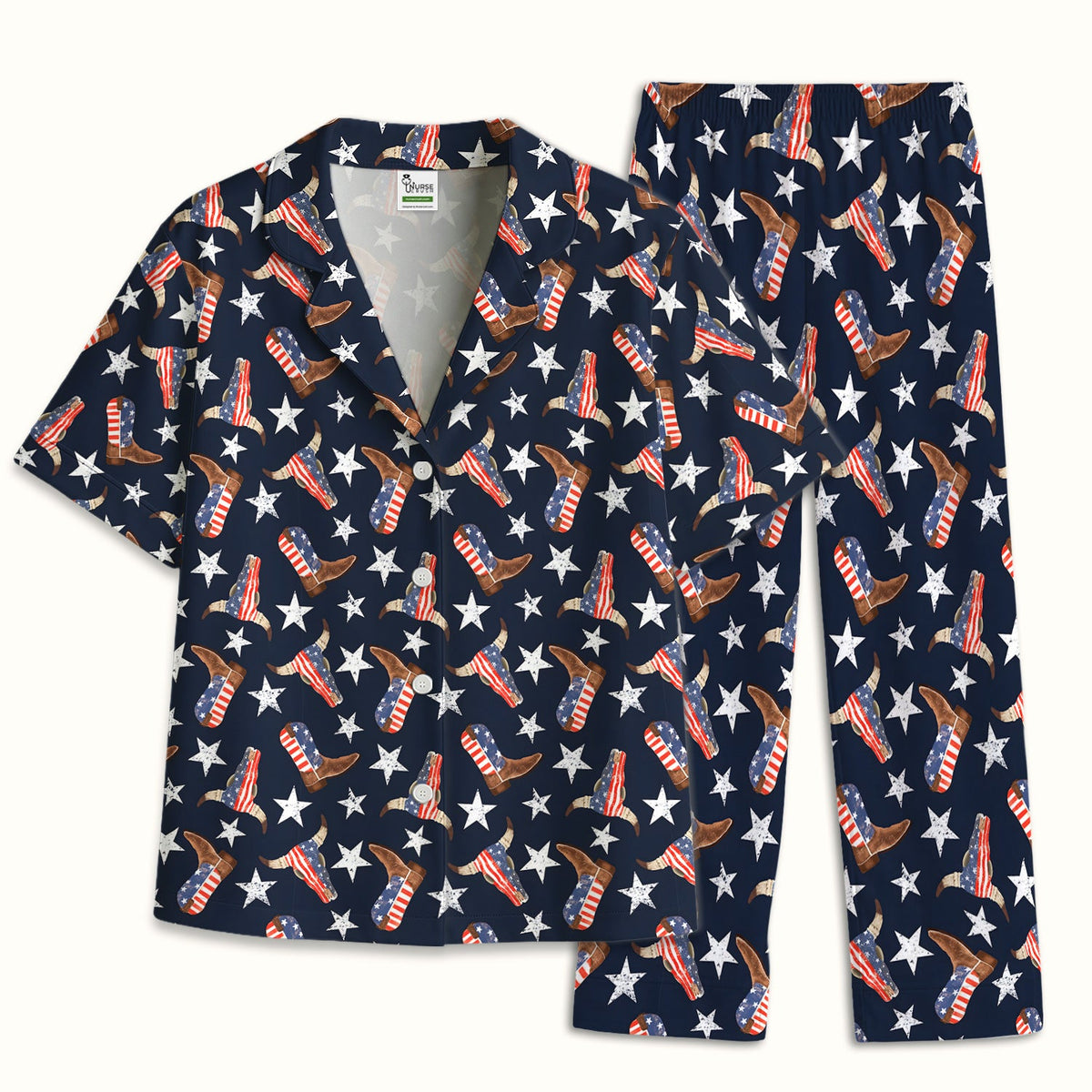 Western Boots Stars Pajama Set