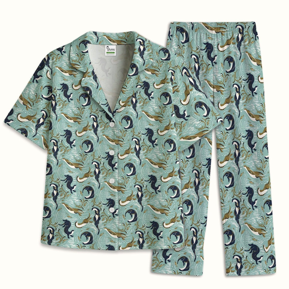Sea Otter Wave Coastal Pajama Set