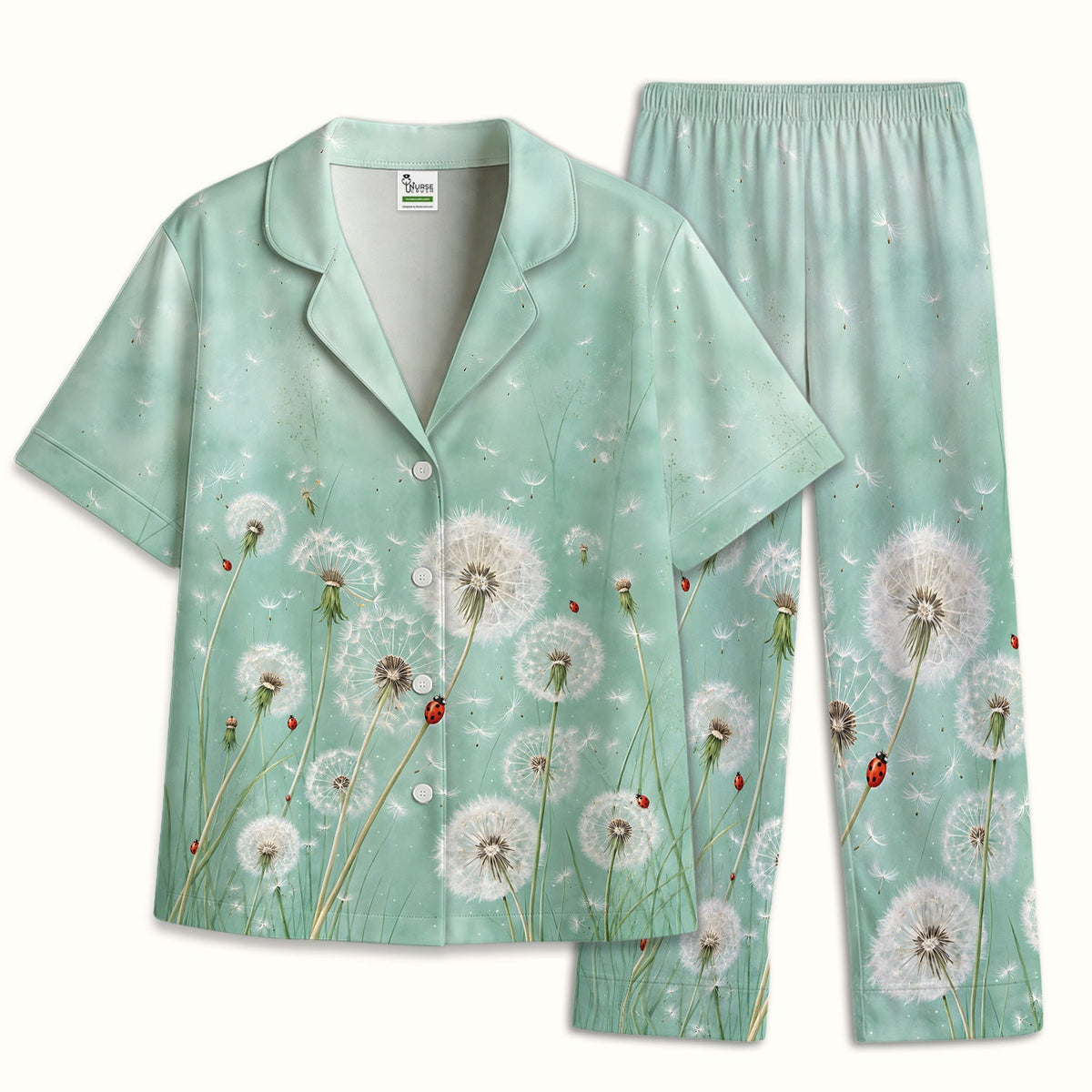 Dandelion Wishes Ladybug Nurse Pajama Set