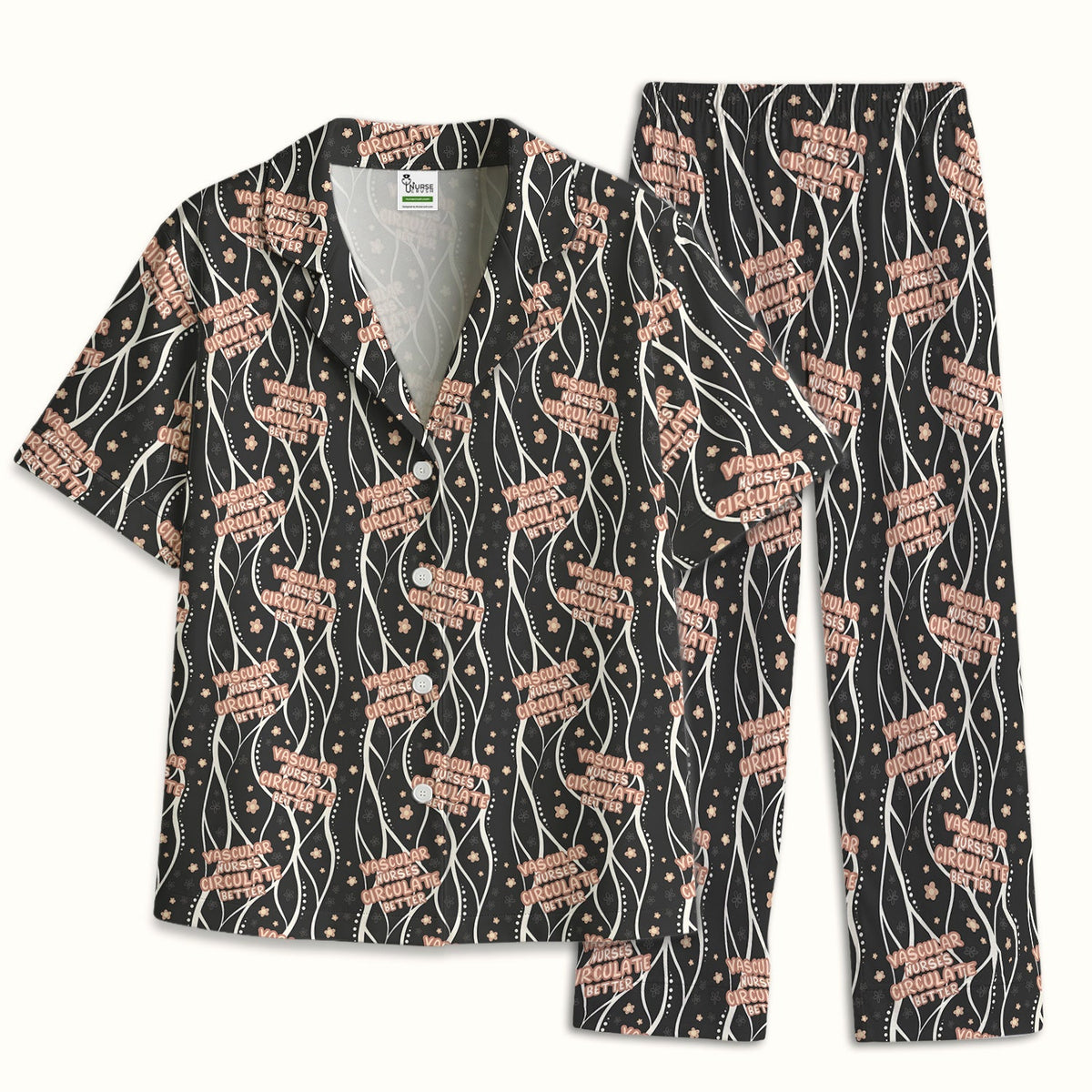 Vascular Nurse Circulation Awareness Pajama Set