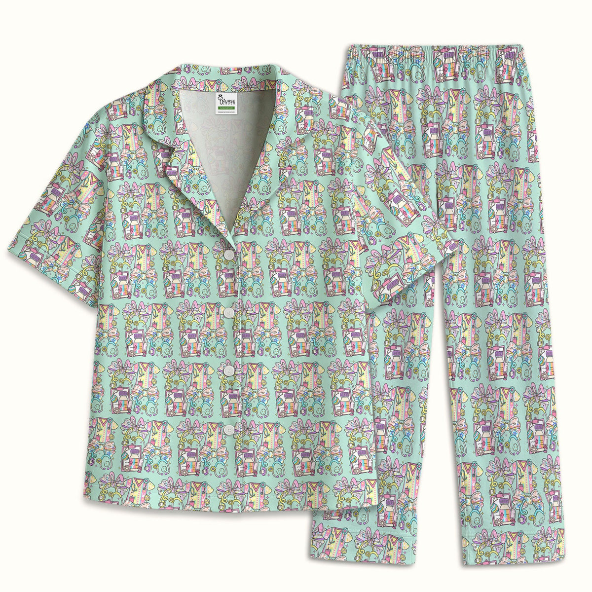 Colorful Nurse Supplies Pajama Set