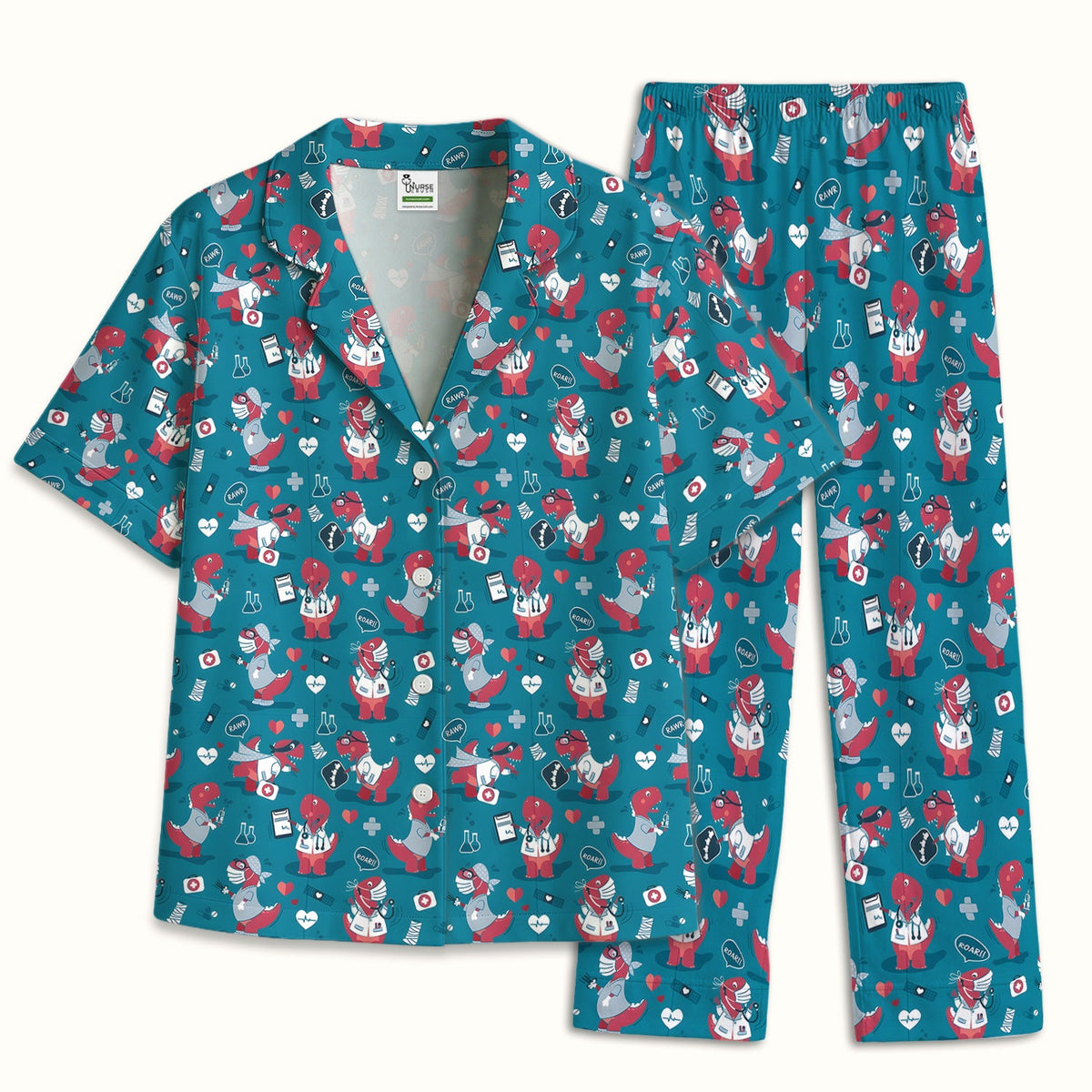Dinosaur Doctor Nurse Pajama Set