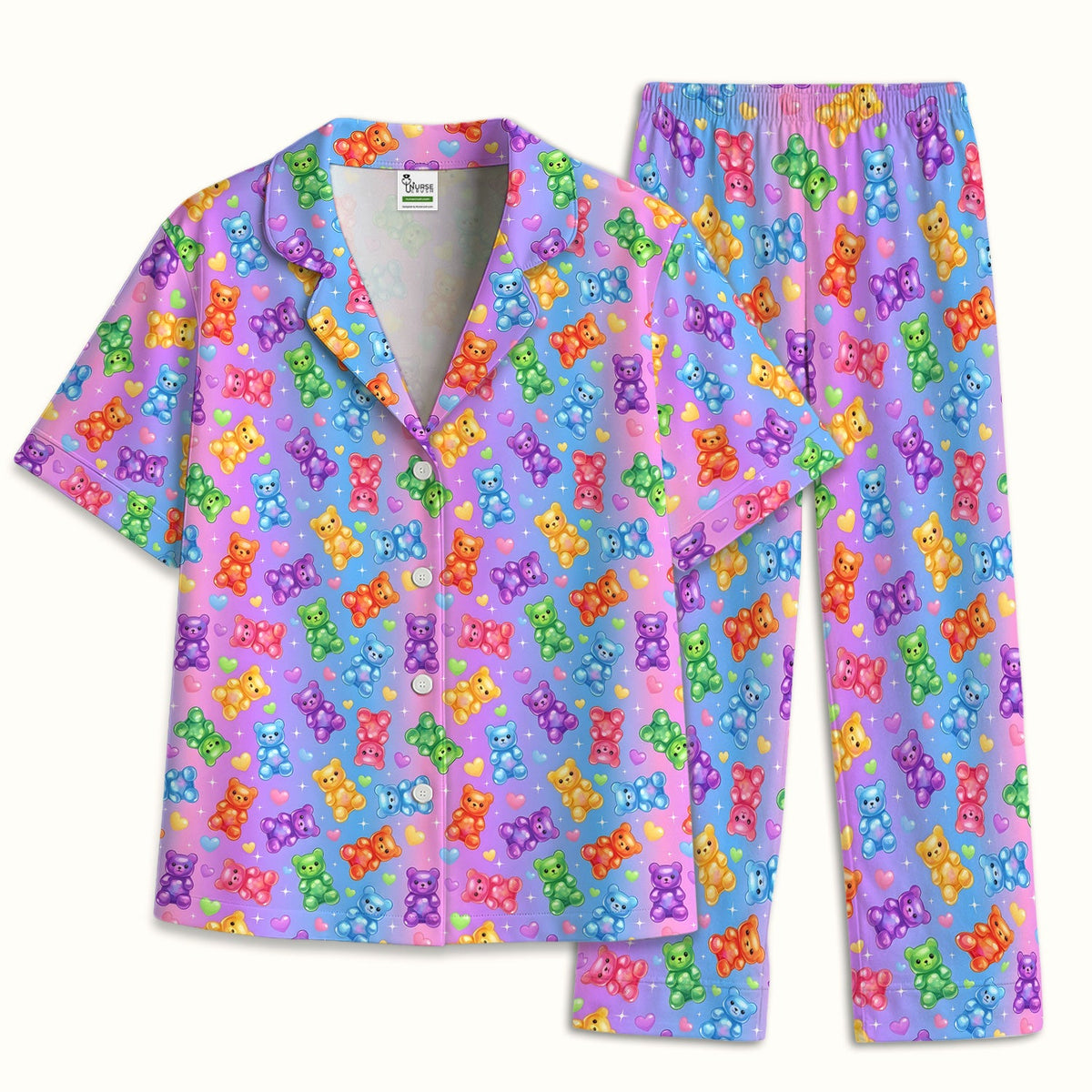 Colorful Gummy Bear Pajama Set