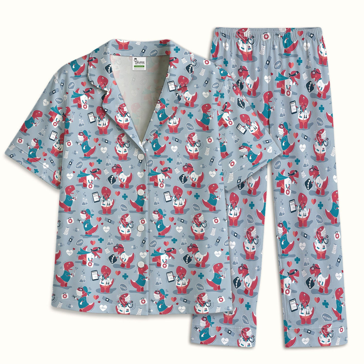 Dinosaur Doctor Nurse Pajama Set