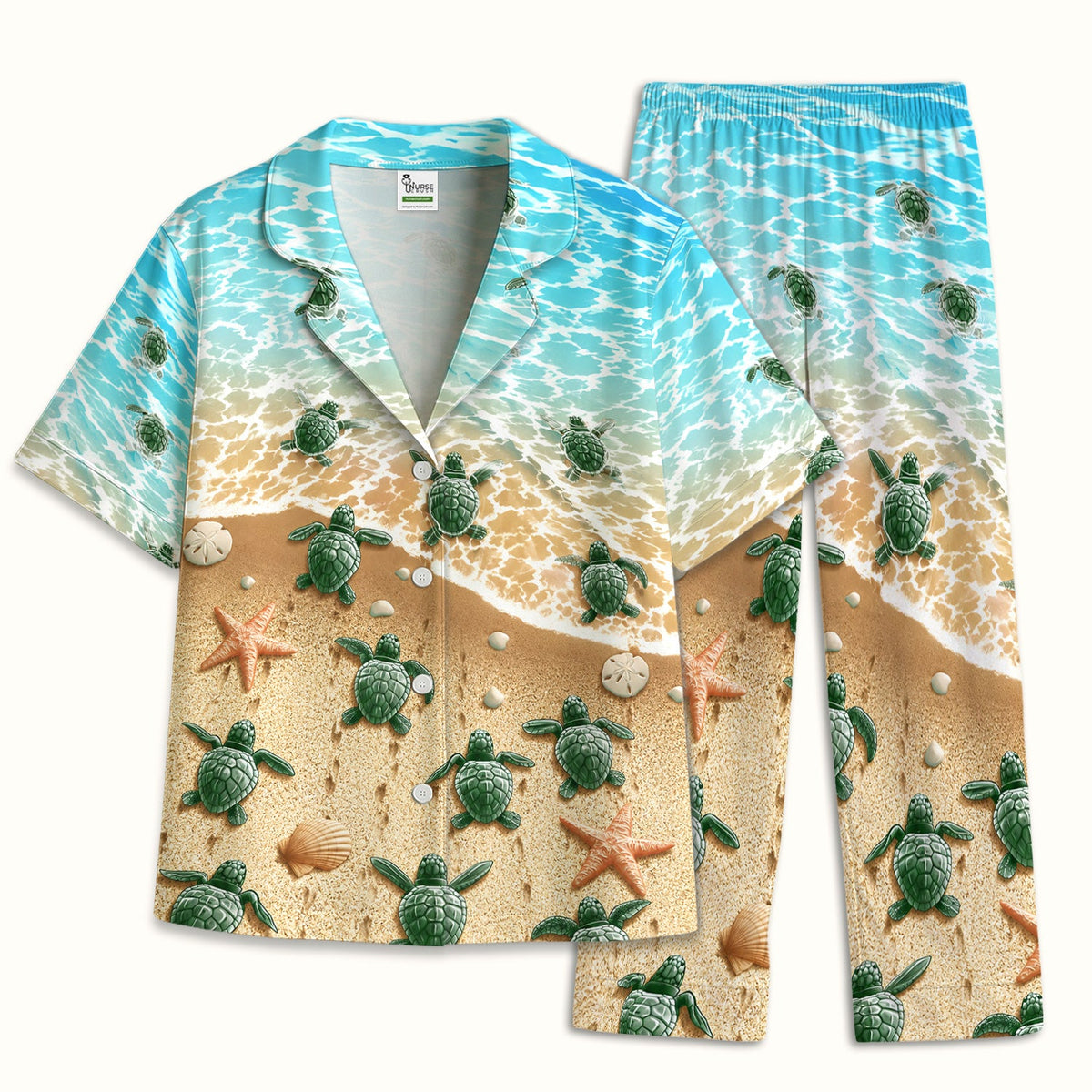 Coastal Sea Turtle Beach Pajama Set