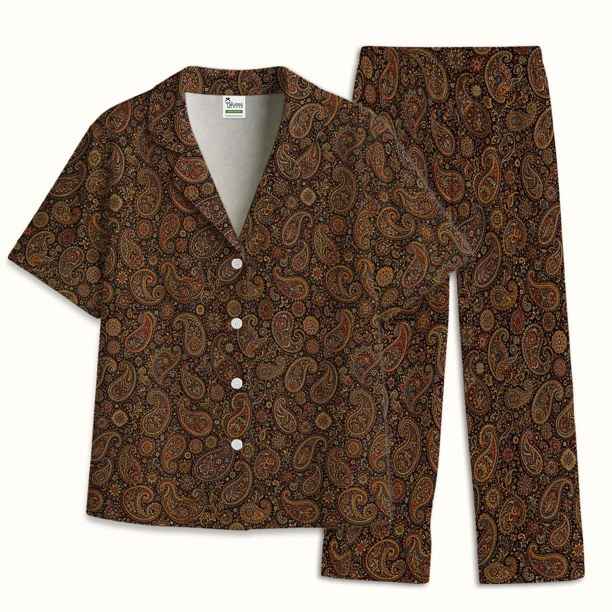 Vintage Ornate Paisley Pajama Set