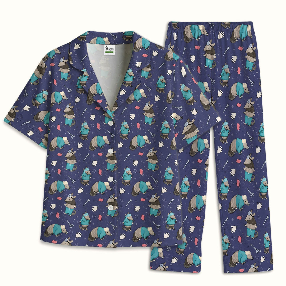 Armadillo Doctor Medical Tools Pajama Set