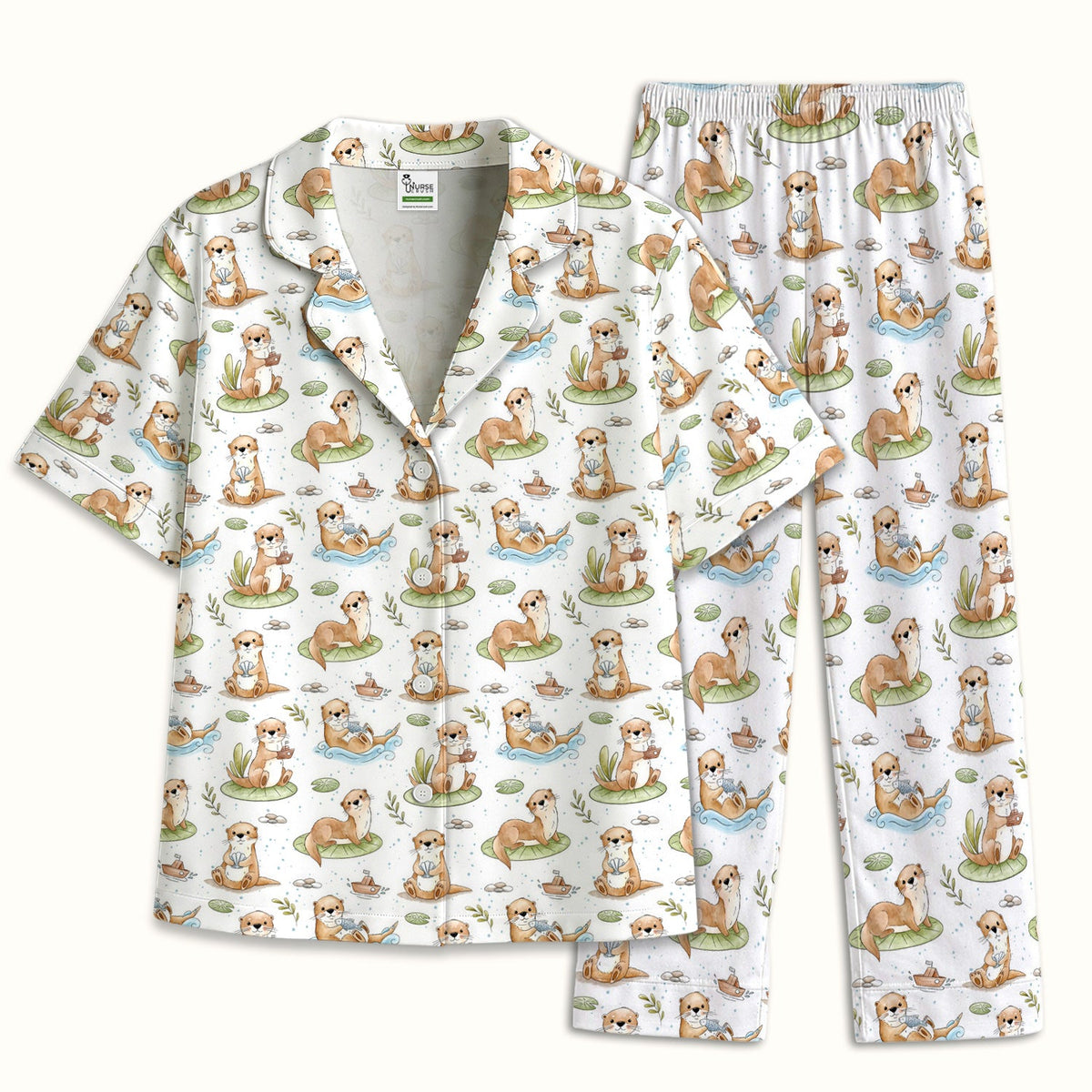 Otter Lily Pad Pajama Set