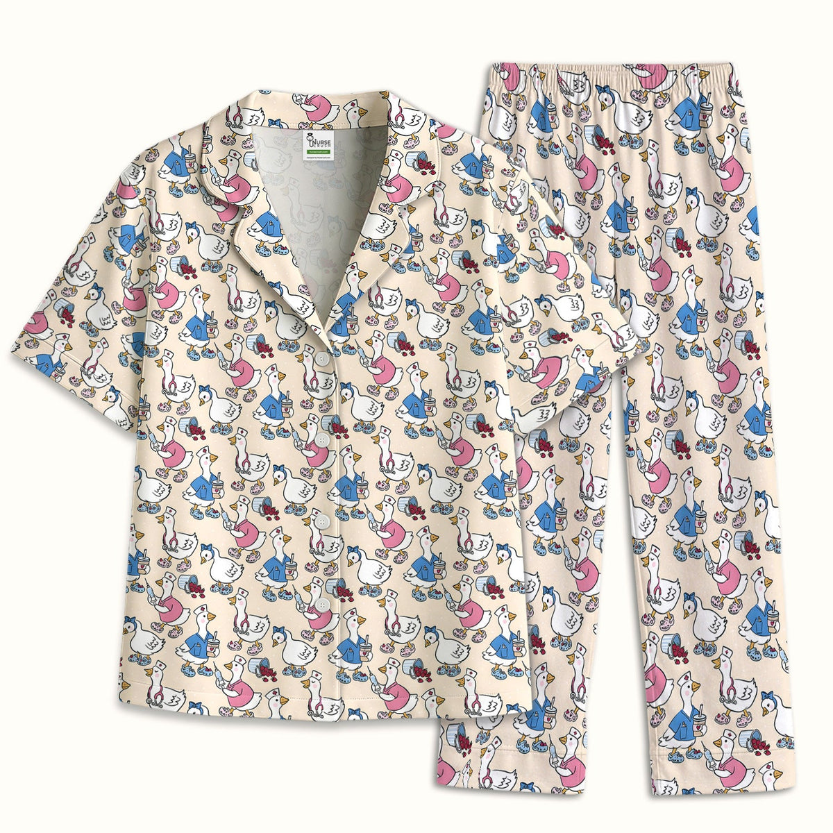 Goose Cartoon Pajama Set