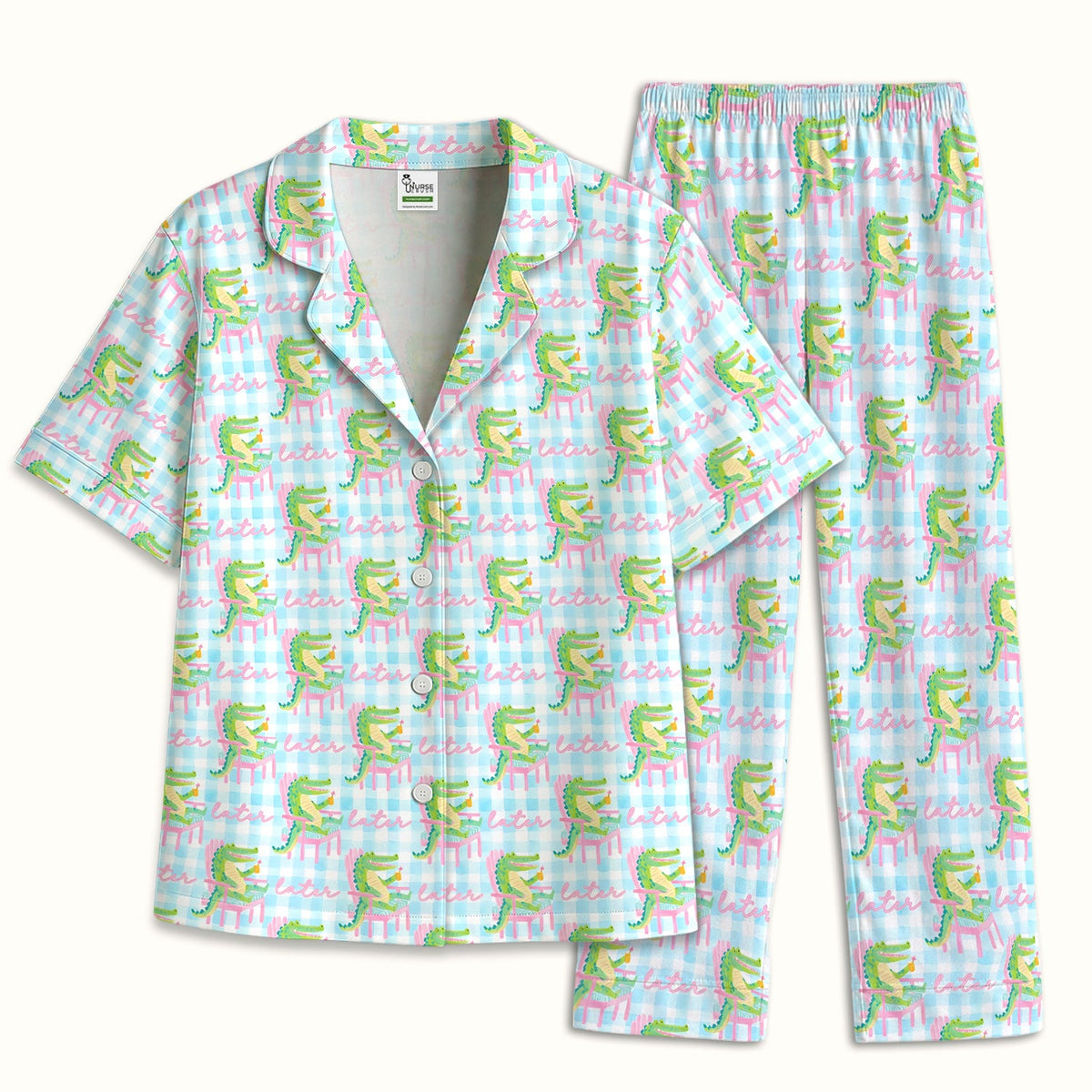 Lazy Crocodile Later Pajama Set