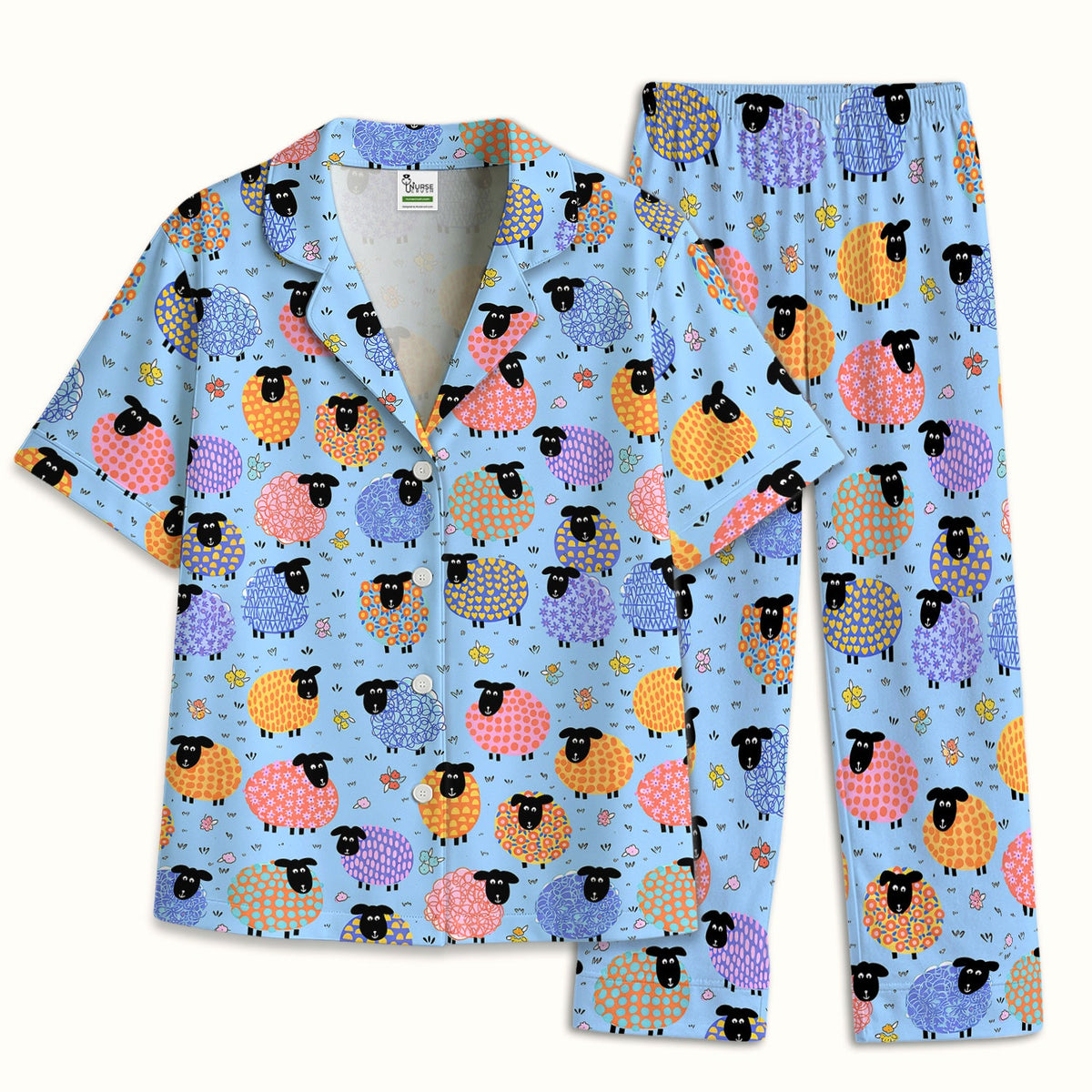 Colorful Sheep Pajama Set