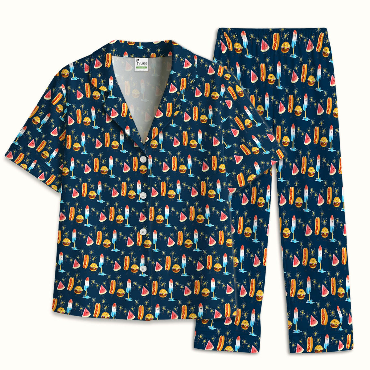 Summer Food Icons Pajama Set