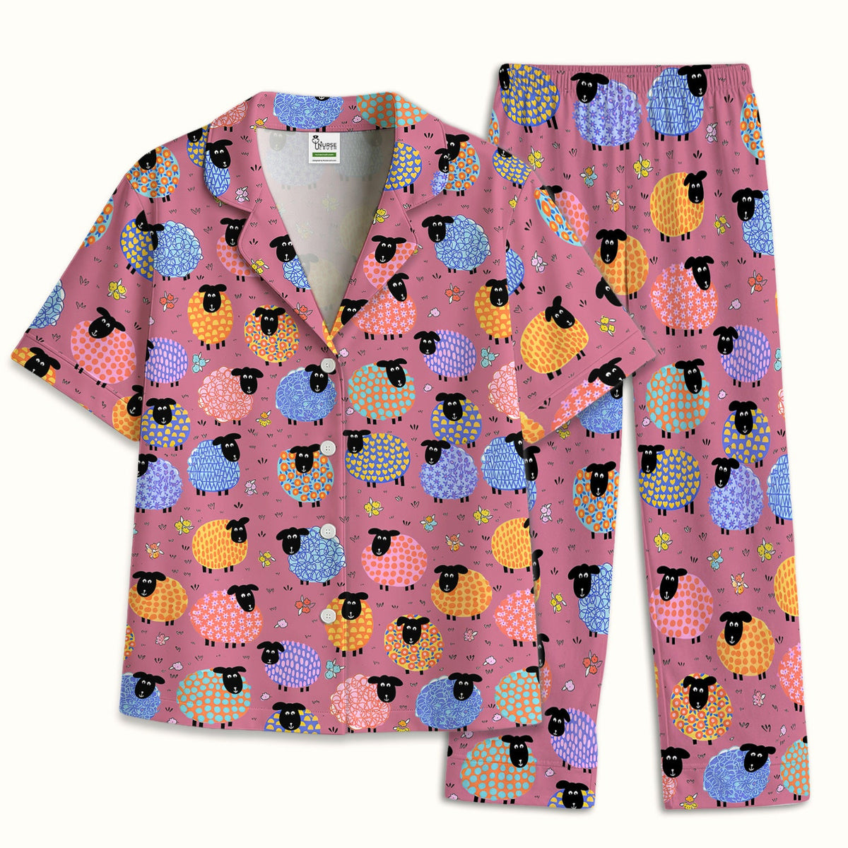 Colorful Sheep Pajama Set