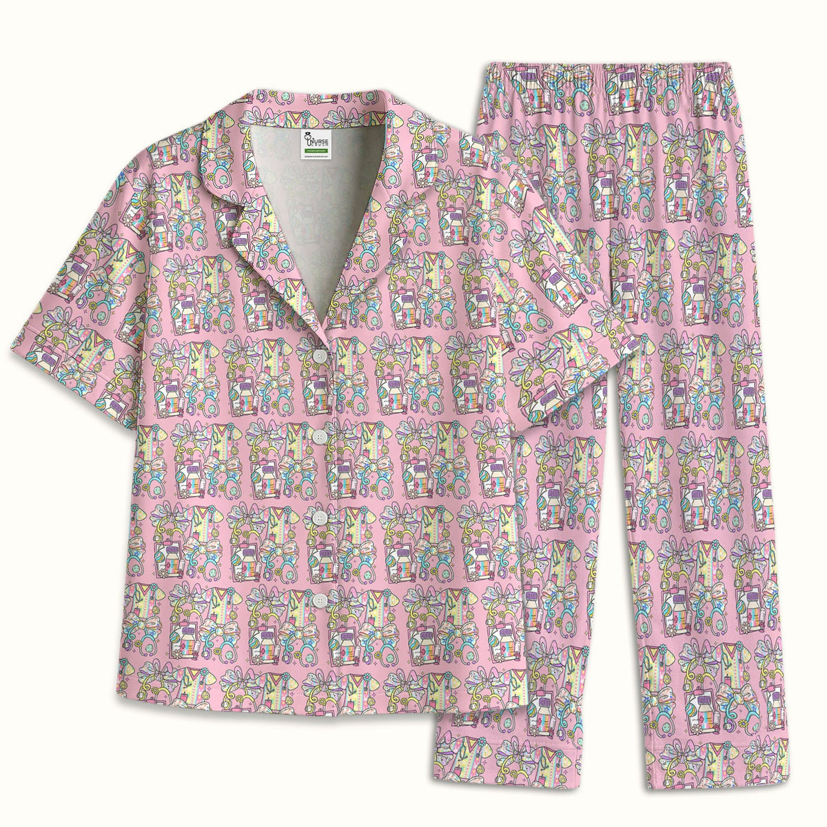Colorful Nurse Supplies Pajama Set
