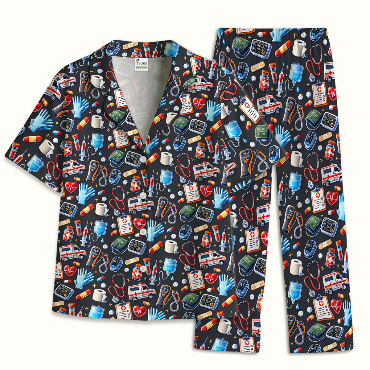 Ambulance Stethoscope Tools Pajama Set