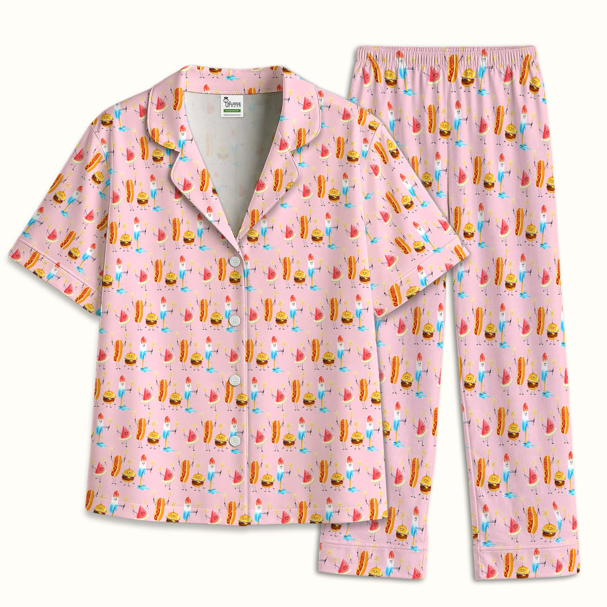 Summer Food Icons Pajama Set
