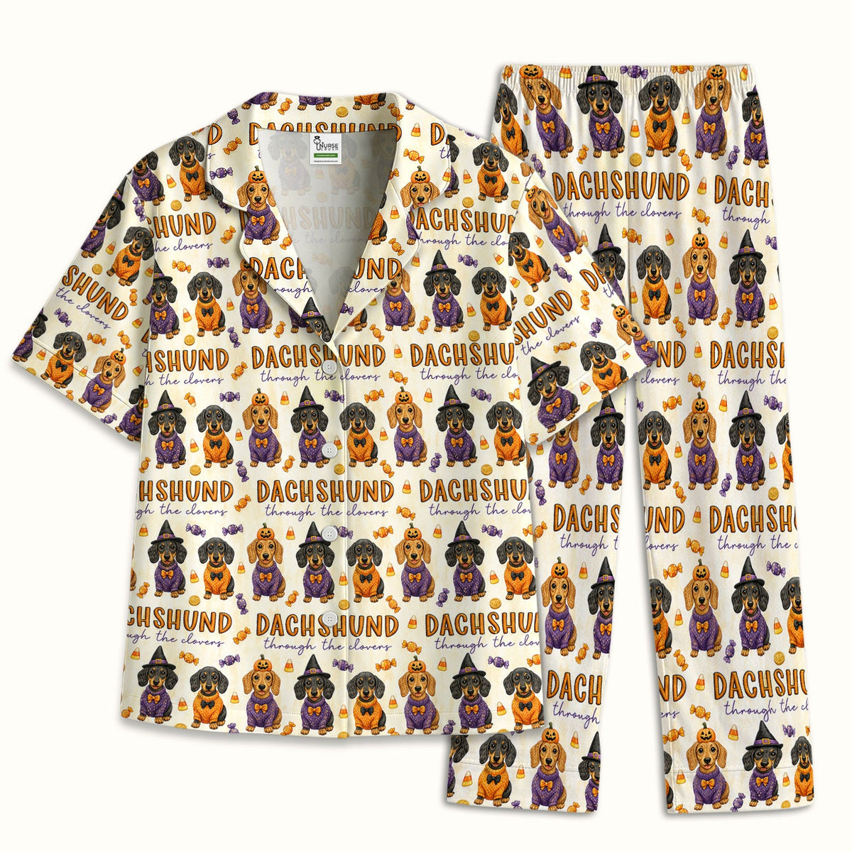 Candy Dachshund Nurse Pajama Set
