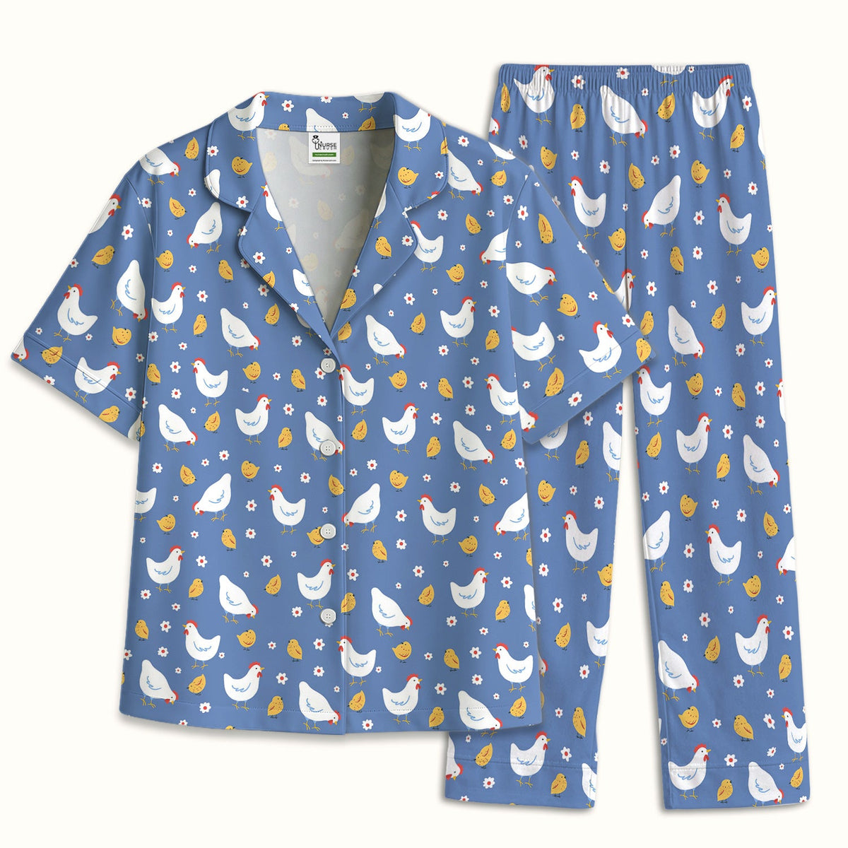 Chicken And Cute Chicks Pajama Set