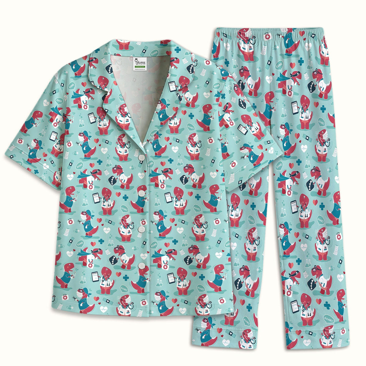 Dinosaur Doctor Nurse Pajama Set