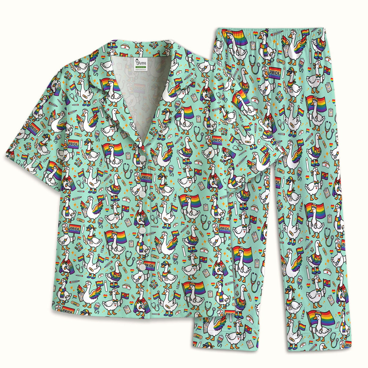 LGBT Pride Nurse Duck Pajama Set