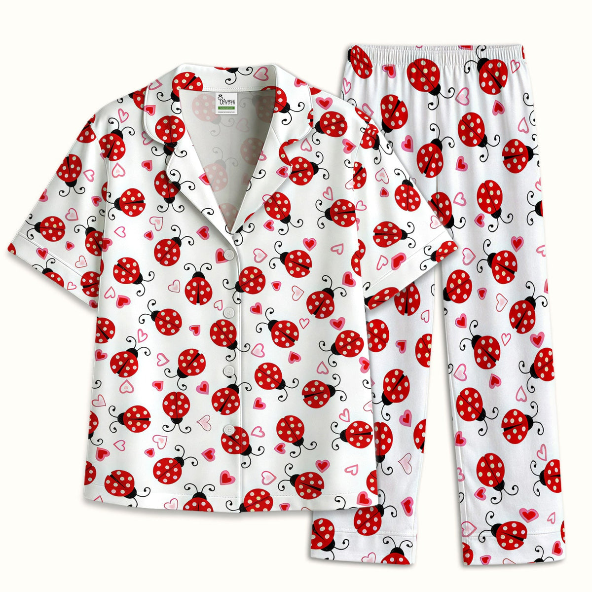 Ladybug Heart Love Pajama Set
