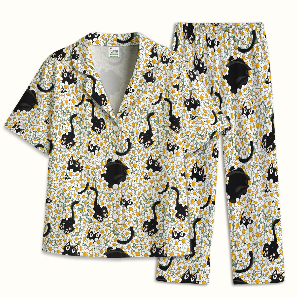 Daisy Black Cat Nurse Pajama Set