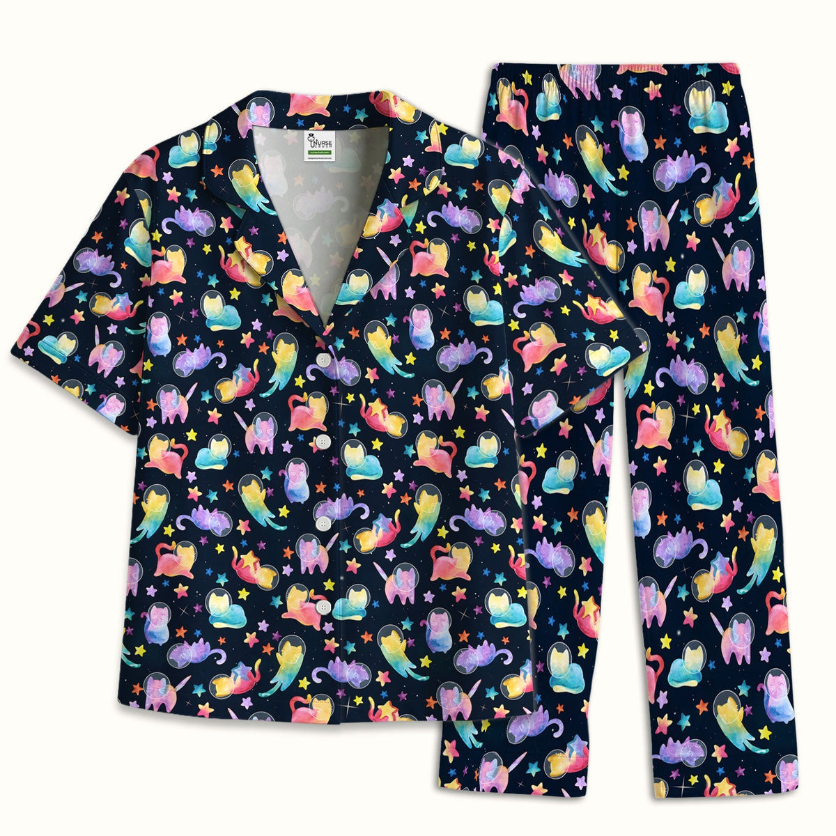 Space Cat Veterinary Nurse Pajama Set