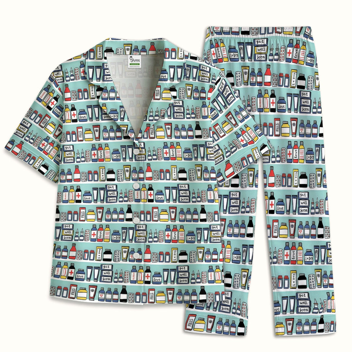 Medicine Bottle Pharmacy Pills Pajama Set