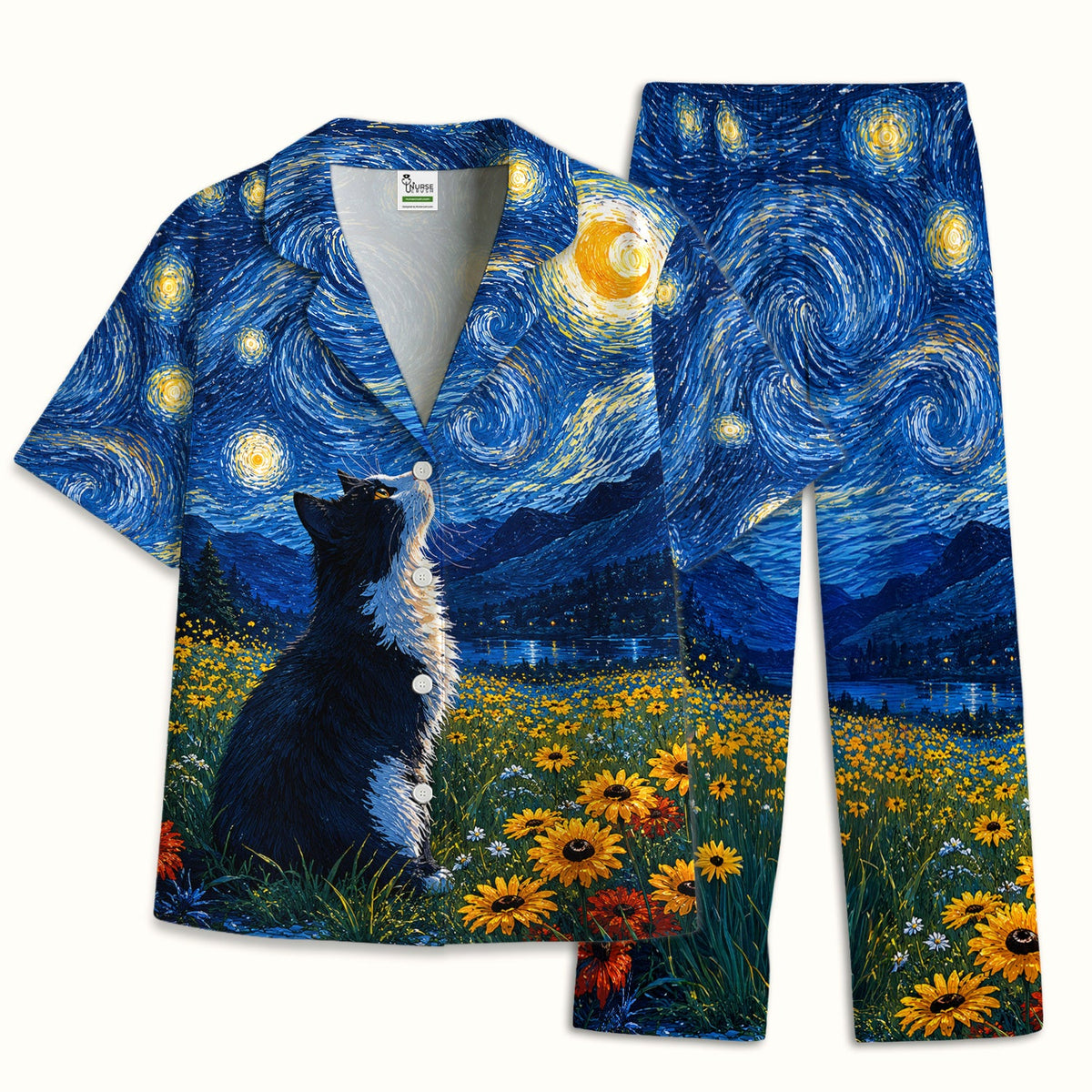 Starry Cat Veterinary Pajama Set