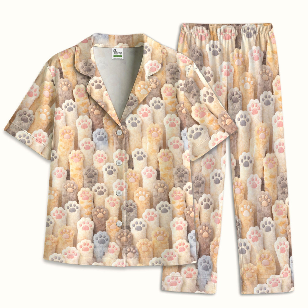 Fluffy Cat Paw Pajama Set