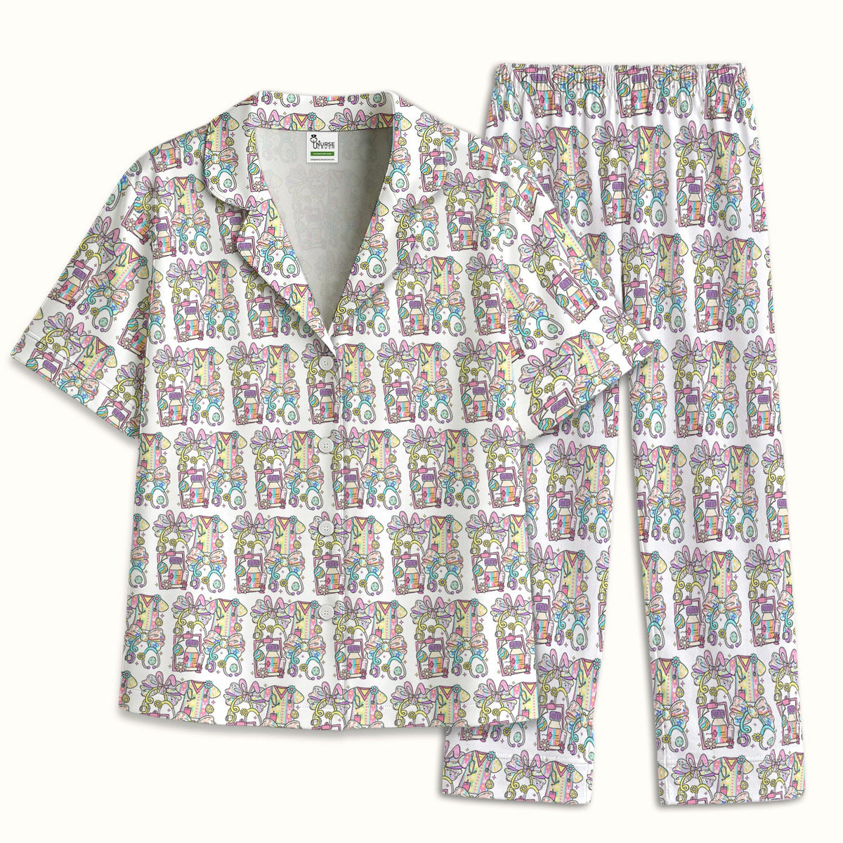 Colorful Nurse Supplies Pajama Set