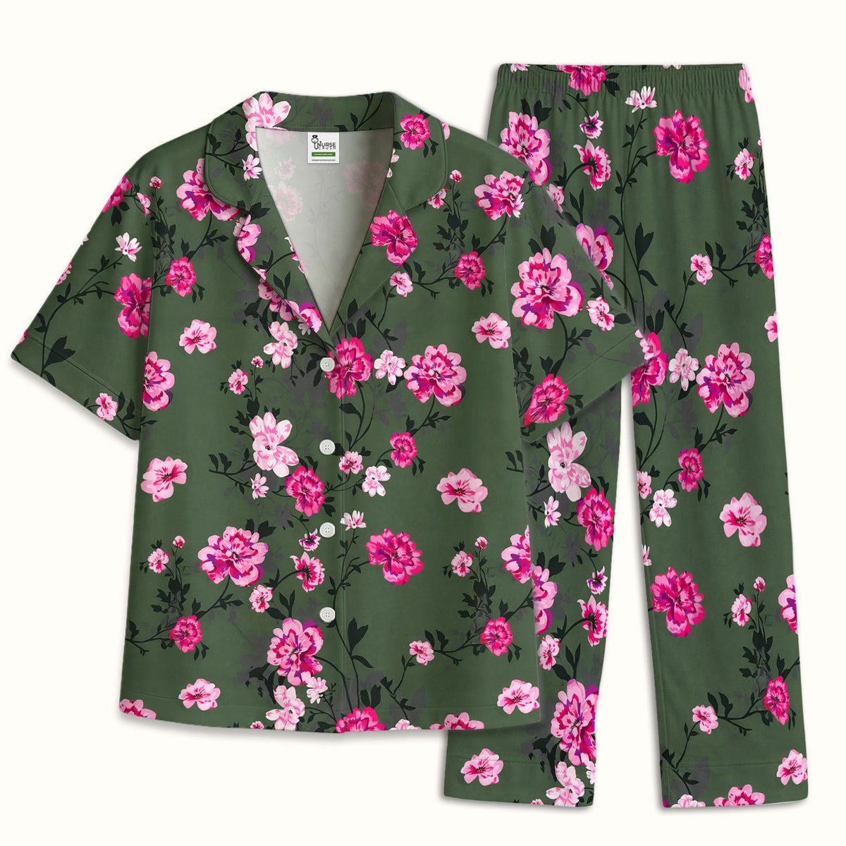Pink Floral Blossom Pajama Set