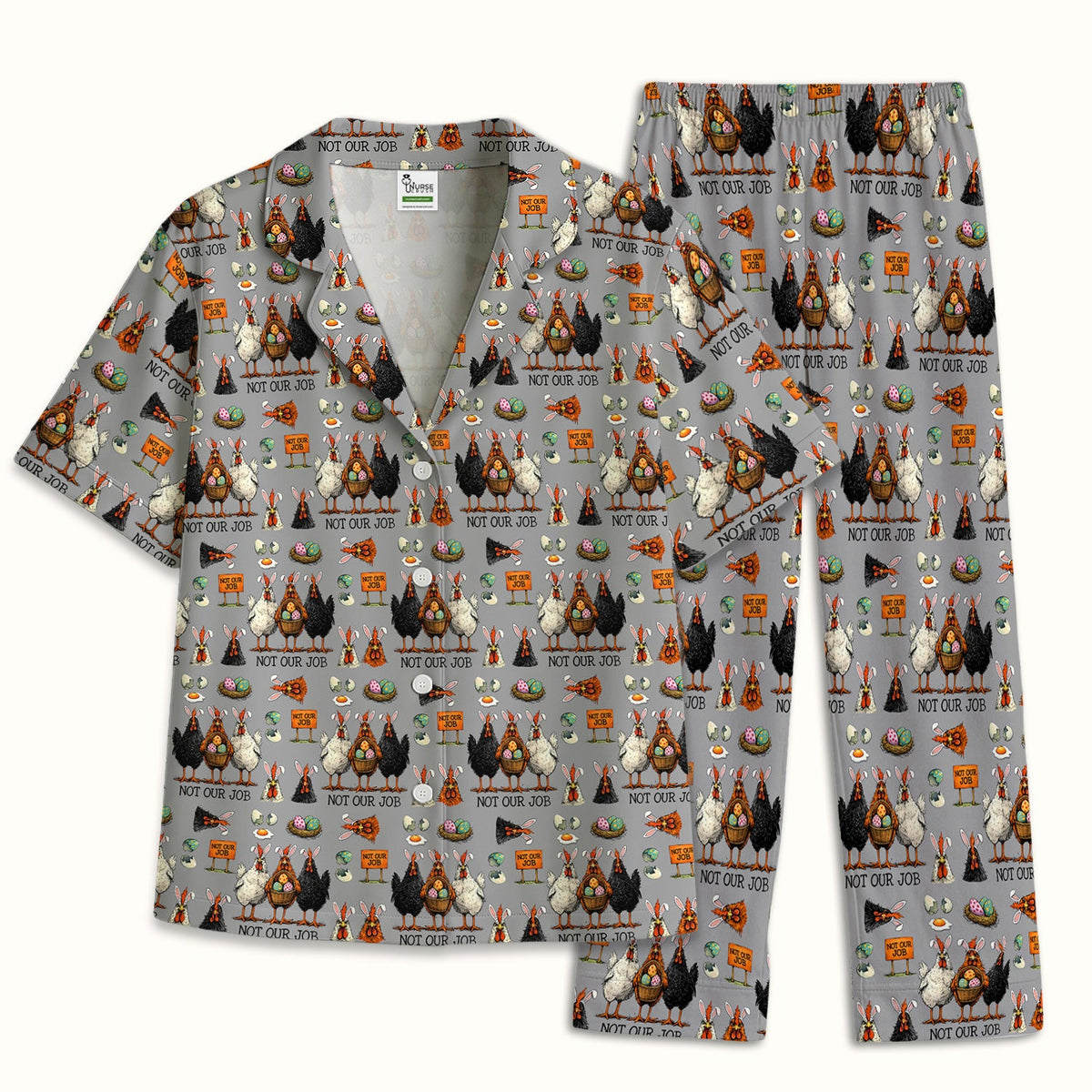 Chicken Humor Pajama Set - Easter Gift
